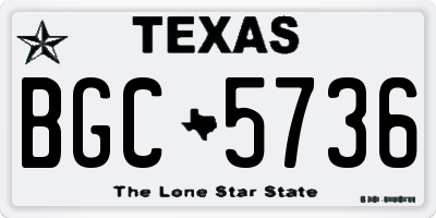 TX license plate BGC5736