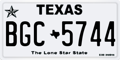 TX license plate BGC5744