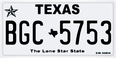 TX license plate BGC5753