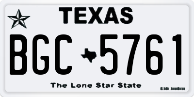 TX license plate BGC5761