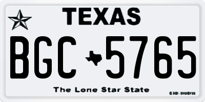 TX license plate BGC5765