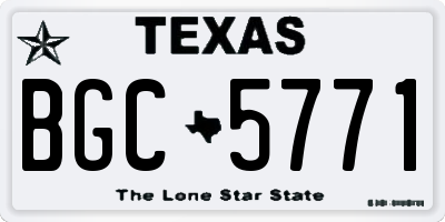 TX license plate BGC5771