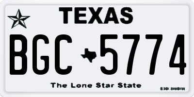 TX license plate BGC5774
