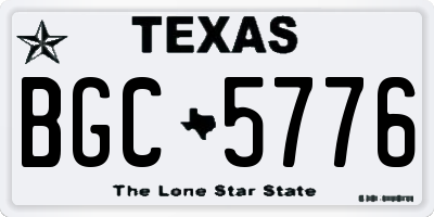 TX license plate BGC5776