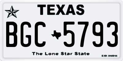 TX license plate BGC5793