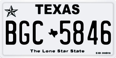 TX license plate BGC5846