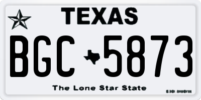 TX license plate BGC5873