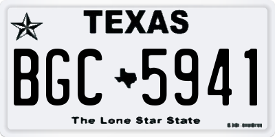 TX license plate BGC5941