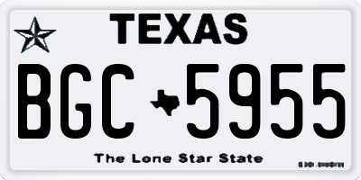 TX license plate BGC5955
