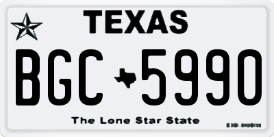 TX license plate BGC5990