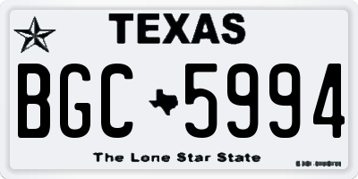 TX license plate BGC5994