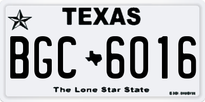 TX license plate BGC6016