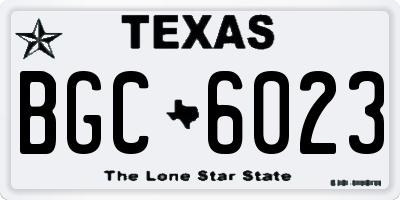 TX license plate BGC6023