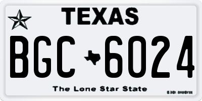 TX license plate BGC6024