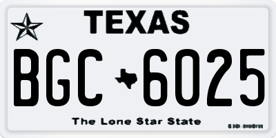 TX license plate BGC6025