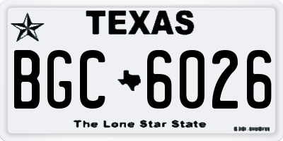 TX license plate BGC6026