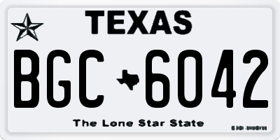 TX license plate BGC6042