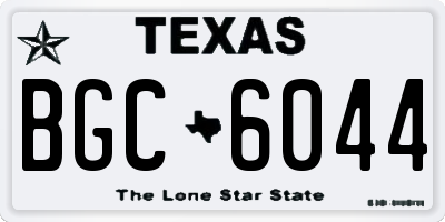 TX license plate BGC6044