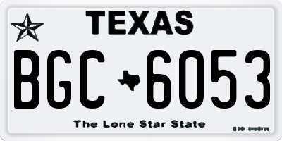 TX license plate BGC6053