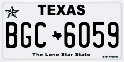 TX license plate BGC6059