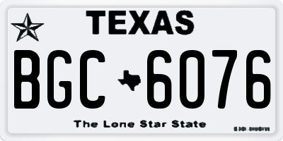 TX license plate BGC6076