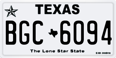 TX license plate BGC6094