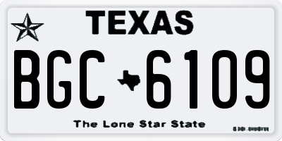 TX license plate BGC6109