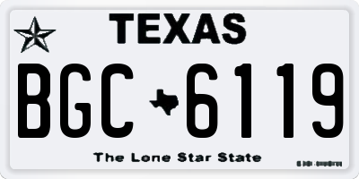 TX license plate BGC6119