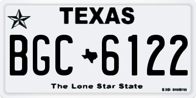 TX license plate BGC6122
