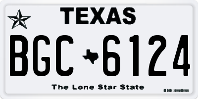 TX license plate BGC6124