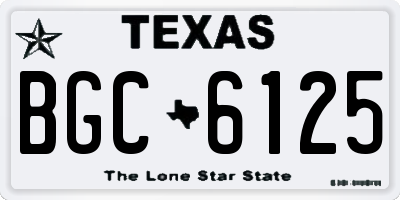 TX license plate BGC6125