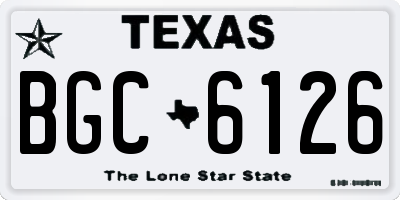 TX license plate BGC6126