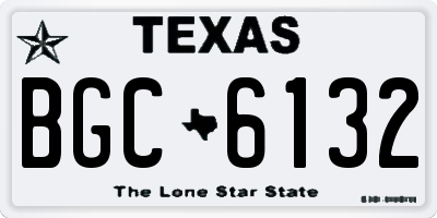 TX license plate BGC6132