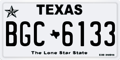 TX license plate BGC6133