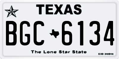 TX license plate BGC6134