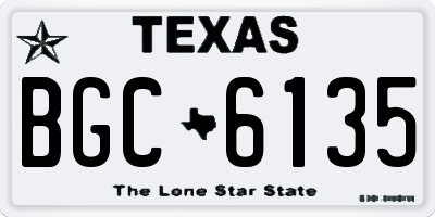 TX license plate BGC6135