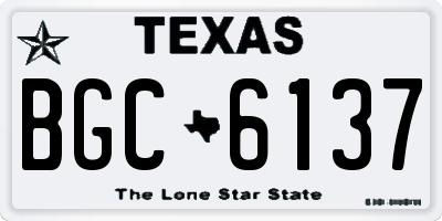 TX license plate BGC6137