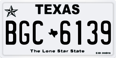 TX license plate BGC6139