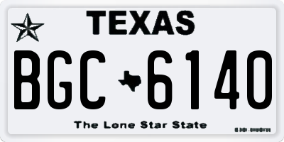 TX license plate BGC6140