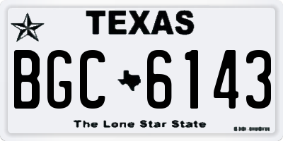 TX license plate BGC6143