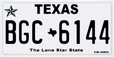 TX license plate BGC6144