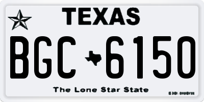 TX license plate BGC6150