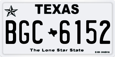TX license plate BGC6152