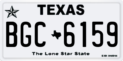 TX license plate BGC6159