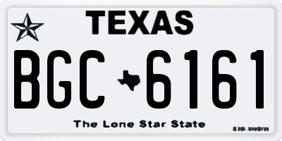 TX license plate BGC6161