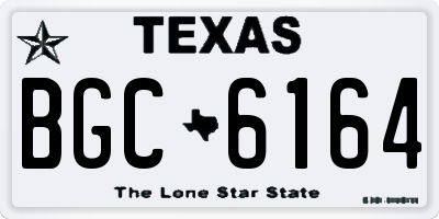 TX license plate BGC6164