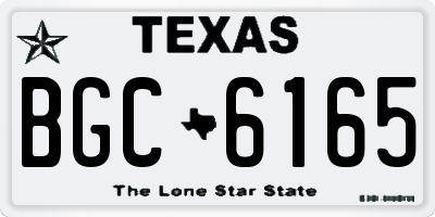 TX license plate BGC6165