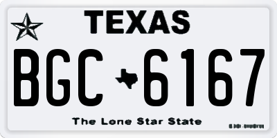 TX license plate BGC6167