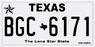 TX license plate BGC6171