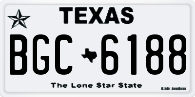TX license plate BGC6188